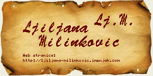 Ljiljana Milinković vizit kartica